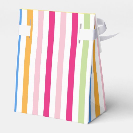 Bright Rainbow Stripes Bedankdoosjes (Achterkant)