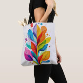 Bright Rainbow Tree Of Life Abstract Graphic Tote Bag (Dichtbij)