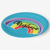 Bright Rainbow verjaardagsfeestje Papieren Bordje (Gekanteld)