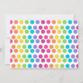 Bright Rainbow verjaardagsfeestuitnodiging Kaart (Achterkant)