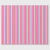 Bright Red and Blue Candy Stripes Cadeaupapier (Vlak)