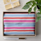 Bright Red and Blue Candy Stripes Tissuepapier (Geschenk)