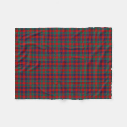 Bright Red and Blue Plaid McGowan Tartan Fleece Deken (Voorkant (Horizontaal))