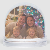 Bright Red and Light Pink Checkered Sneeuwbol (Achterkant)