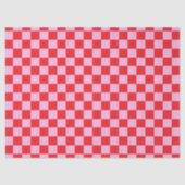 Bright Red and Light Pink Checkered Tissuepapier (Voorkant)