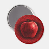 Bright Red Apple Magneet (Voorkant / Achterkant)