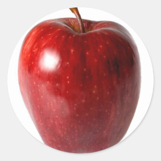 Bright Red Apple Ronde Sticker