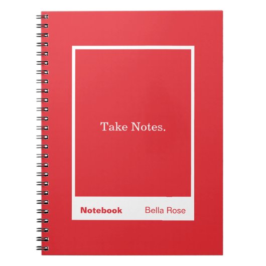 Bright Red Block Quote Classic Notitieboek (Voorkant)