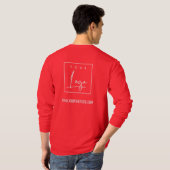 Bright Red Business Voeg uw Logo toe Website T-shirt (Achterkant volledig)