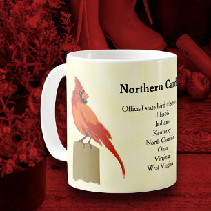 Bright Red Cardinaal State Bird Koffiemok
