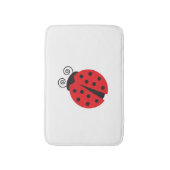 Bright Red Cartoon Ladybug Badmat (Voorkant Verticaal)