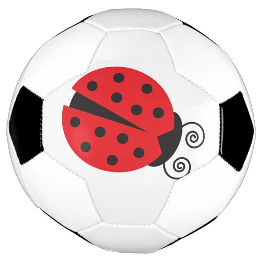Bright Red Cartoon Ladybug Voetbal (Gedraaid)