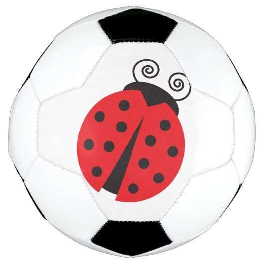Bright Red Cartoon Ladybug Voetbal (Voorkant)