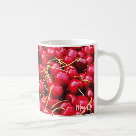 Bright Red Cherries Foto-Mok Koffiemok (Rechts)