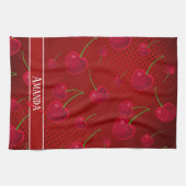 Bright Red Cherries Theedoek (Horizontaal)