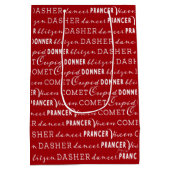 Bright Red Christmas Gift Bag | Santa's Reindeer Medium Cadeauzakje (Achterkant)