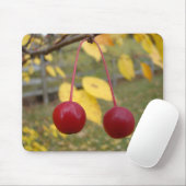 Bright Red Crab Apples Mousepad Muismat (Met muis)