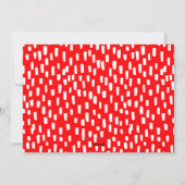 Bright Red Dashing Photo Lijst Holiday Kaart (Achterkant)