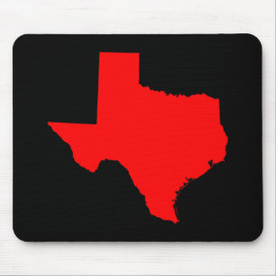 Bright Red en Black Texas Muismat
