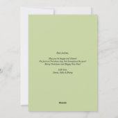 Bright Red en Green Stripes Prettige feestdagen Fo Feestdagenkaart (Achterkant)