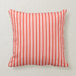 Bright Red Farmhouse Stripes Modern Pattern 03 Kussen