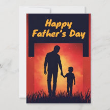 Bright Red Fathers Day Kaart