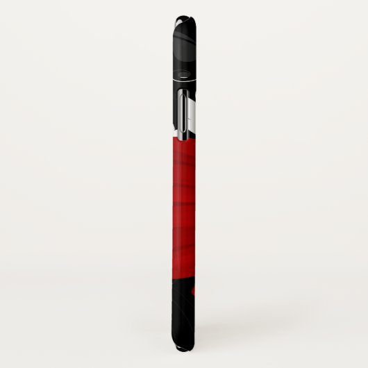 Bright Red Gerbera Daisy op zwart Case-Mate iPhone Case (Achterkant / rechts)