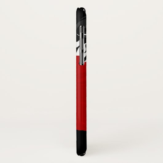 Bright Red Gerbera Daisy op zwart Case-Mate iPhone Case (Achterkant/links)