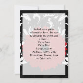 Bright Red Gerbera Daisy op zwart Kaart (Achterkant)