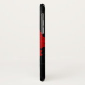 Bright Red Gerbera Daisy zwart monogram Case-Mate iPhone Case (Achterkant/links)