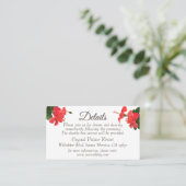 Bright Red Hibiscus Weddenschap Enclosure card Plaatskaartje (Staand voorkant)