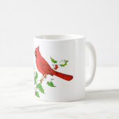 Bright Red Holiday Cardinal Koffiemok (Voorkant rechts)