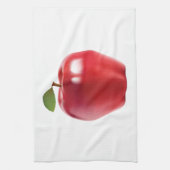 Bright Red Juicy Delicious Apple Theedoek (Verticaal)