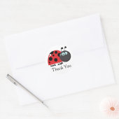 Bright Red Lady Bug Ronde Sticker (Envelop)