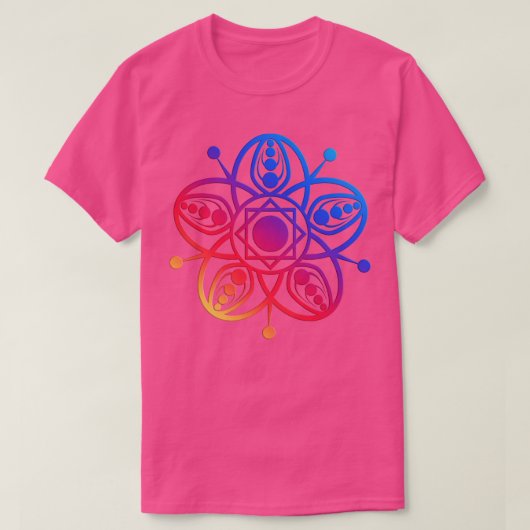 Bright Red Mandala T-shirt (Design voorkant)