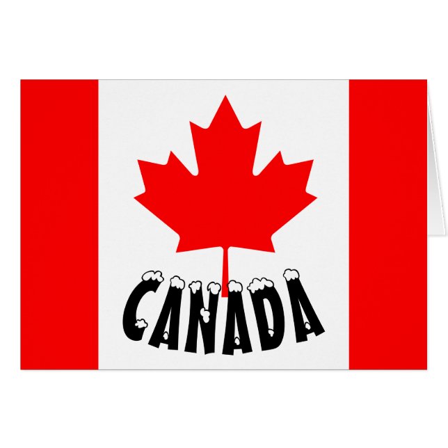 Bright Red Maple Leaf Canada Flag (Voorkant Horizontaal)