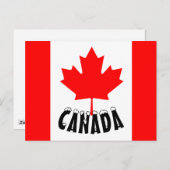 Bright Red Maple Leaf Canada Flag Briefkaart (Voorkant / Achterkant)