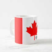 Bright Red Maple Leaf Canada Flag Koffiemok (Voorkant links)