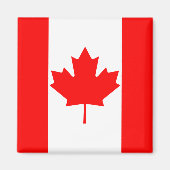 Bright Red Maple Leaf Canada Flag Magneet (Voorkant)