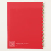 Bright Red Minimalist Planner (Achterkant)