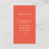 Bright Red Mountains Soft Cyan Visitekaartje (Achterkant)