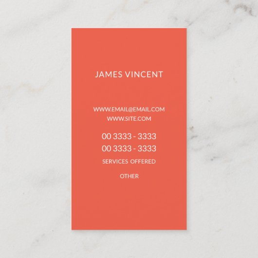 Bright Red Mountains Soft Cyan Visitekaartje (Achterkant)