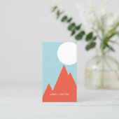 Bright Red Mountains Soft Cyan Visitekaartje (Staand voorkant)