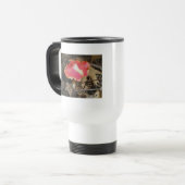 Bright Red Mushroom Travel Mug Reisbeker (Voorkant links)