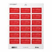 Bright Red New Address Announcement Seal Etiket (Full Sheet)