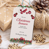 Bright Red Ornaments Modern Christmas Cadeaulabel