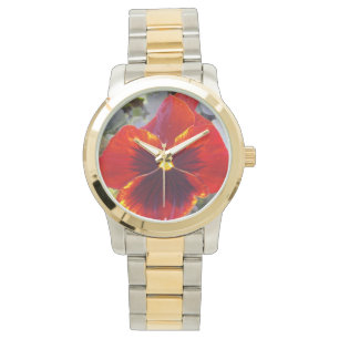 Bright Red Pansy, Horloge