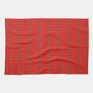 Bright Red Pattern Trendy Theedoek