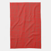 Bright Red Pattern Trendy Theedoek (Verticaal)