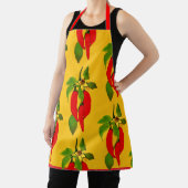 Bright Red Peppers Green Leaves on the Vine  Schort (Insitu)